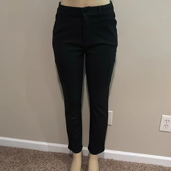Paige Jolie Coated Straight-Leg Crop Pants size 30 - Picture 9 of 16